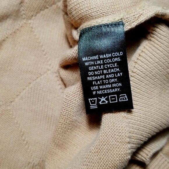 Lyle & Scott Scotland Men's Sweater Size L Brushed Cotton Knit Beige - Picture 4 of 4